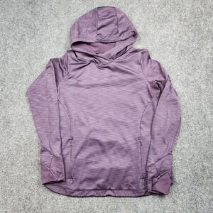Athleta Boot Camp Hoodie Womens Medium Purple Lightweight Pullover Zip Pocket